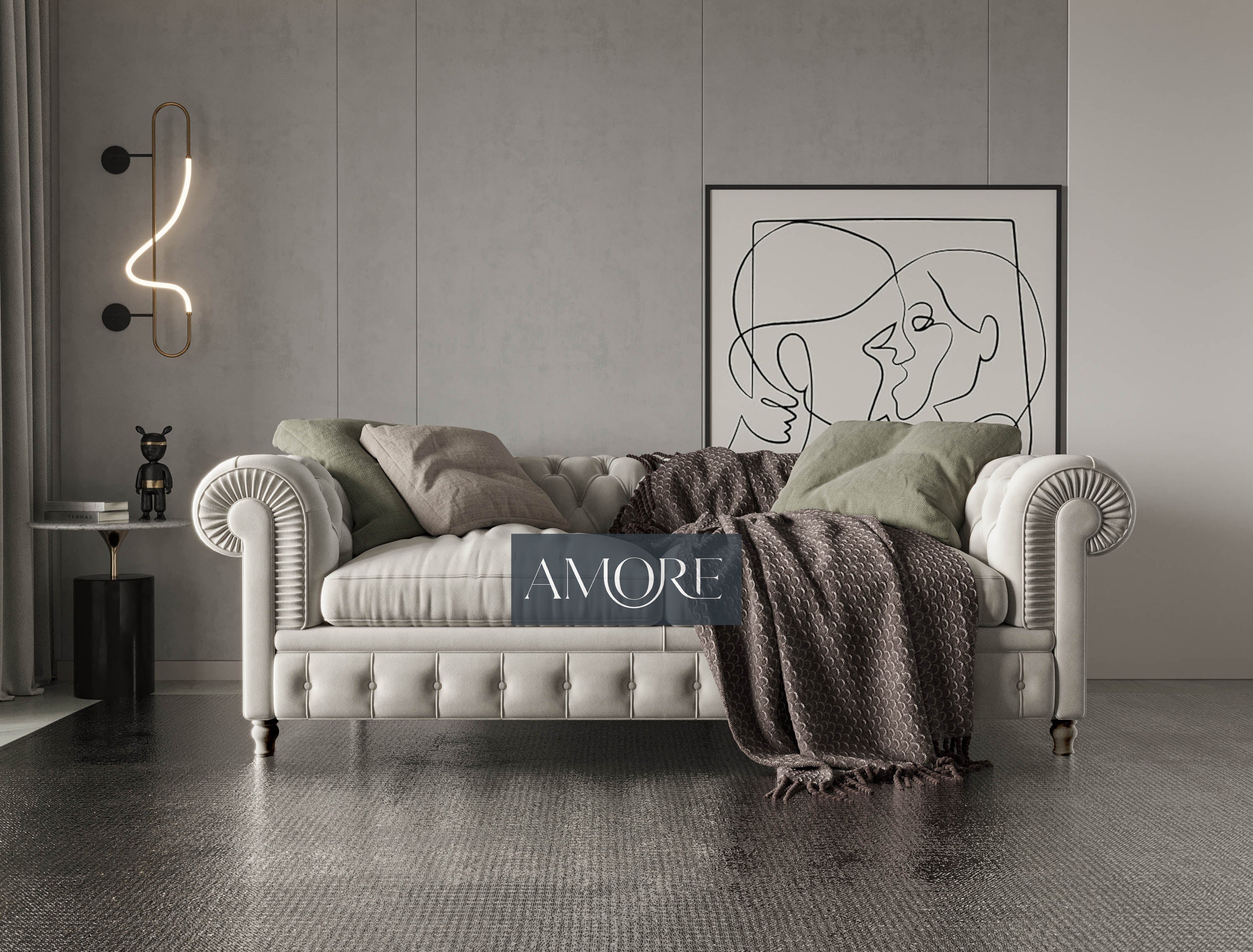 Valora England Newport 3 Seater Fabric Sofa