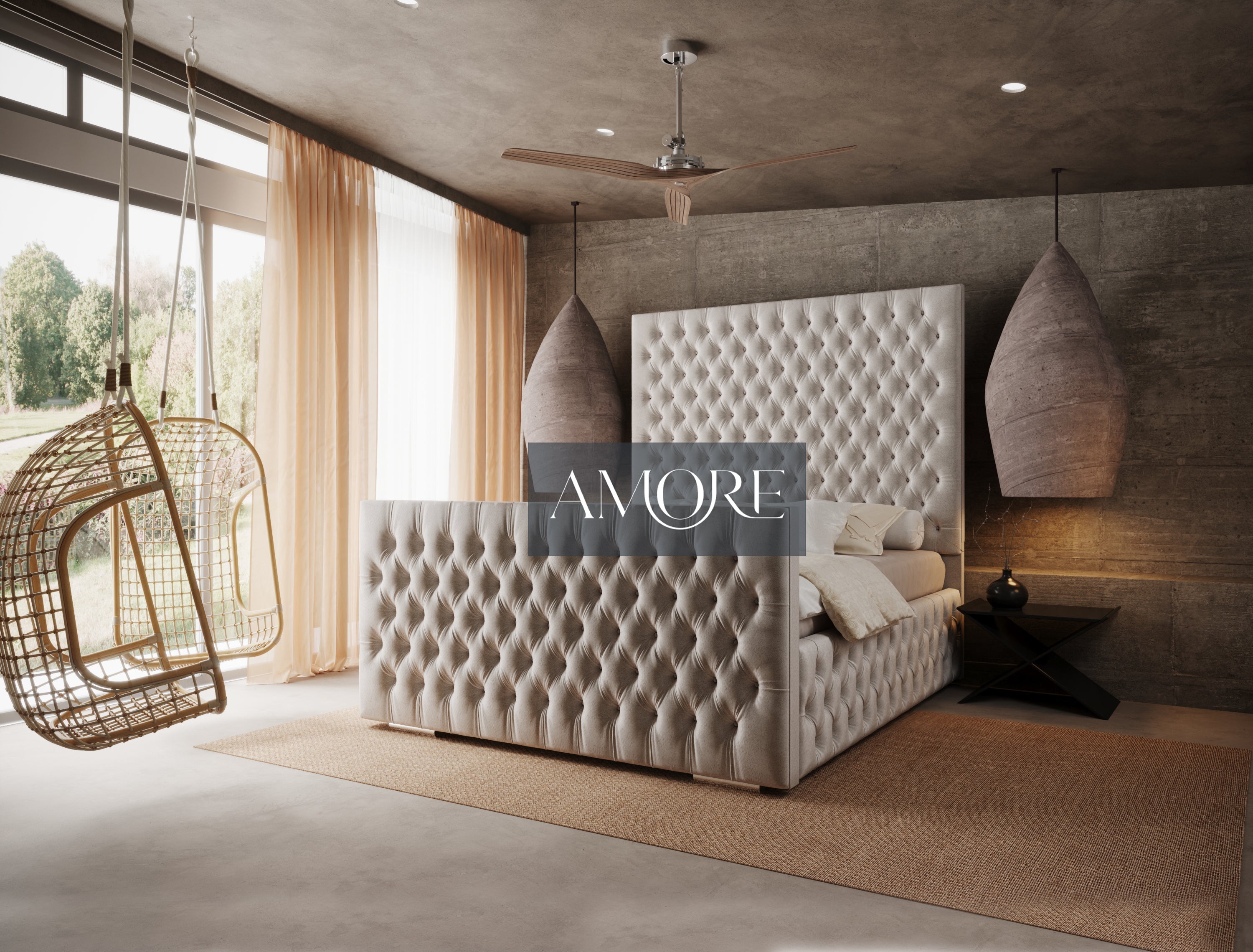 Mayfair Chesterfield Upholstered Bed | Amore